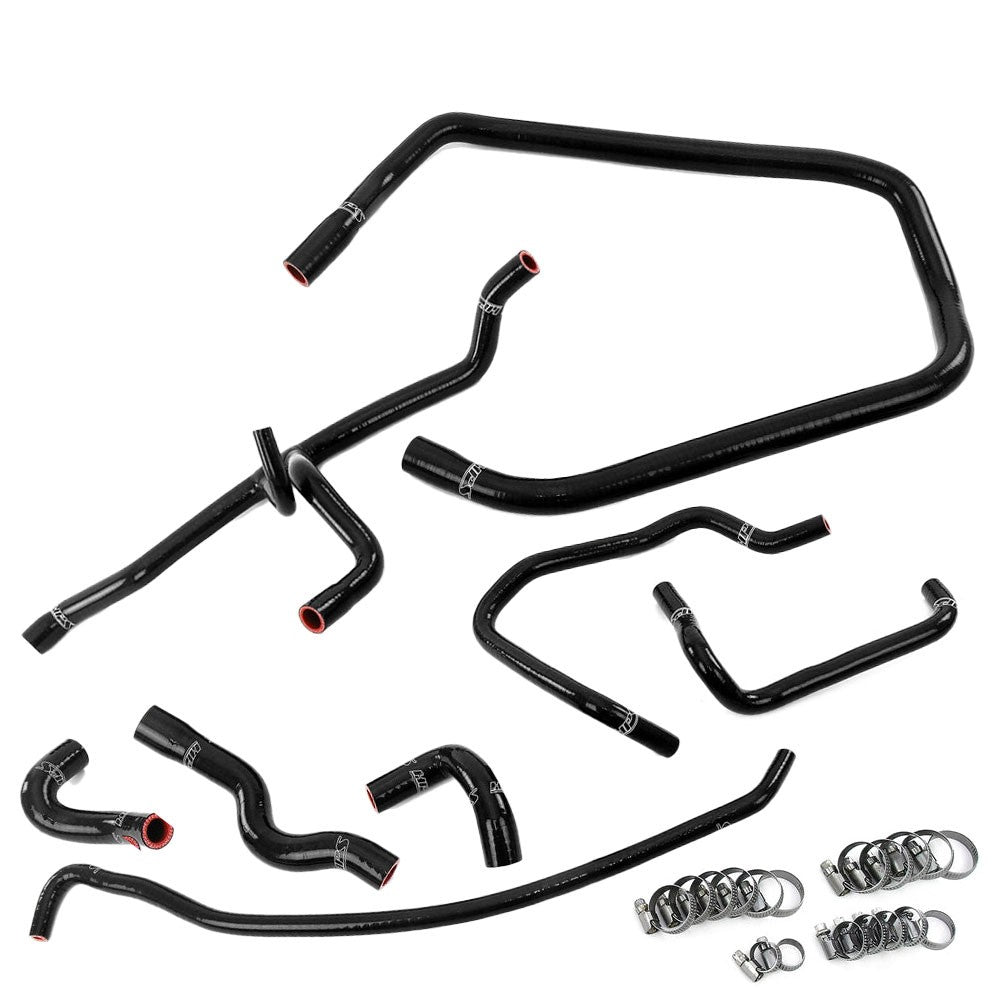 HPS Performance 57-2137-BLK Silicone Heater/Throttle Body/Expansion Tank Coolant Hose For 92-95 BMW 325i/325is 2.5L M50 E36
