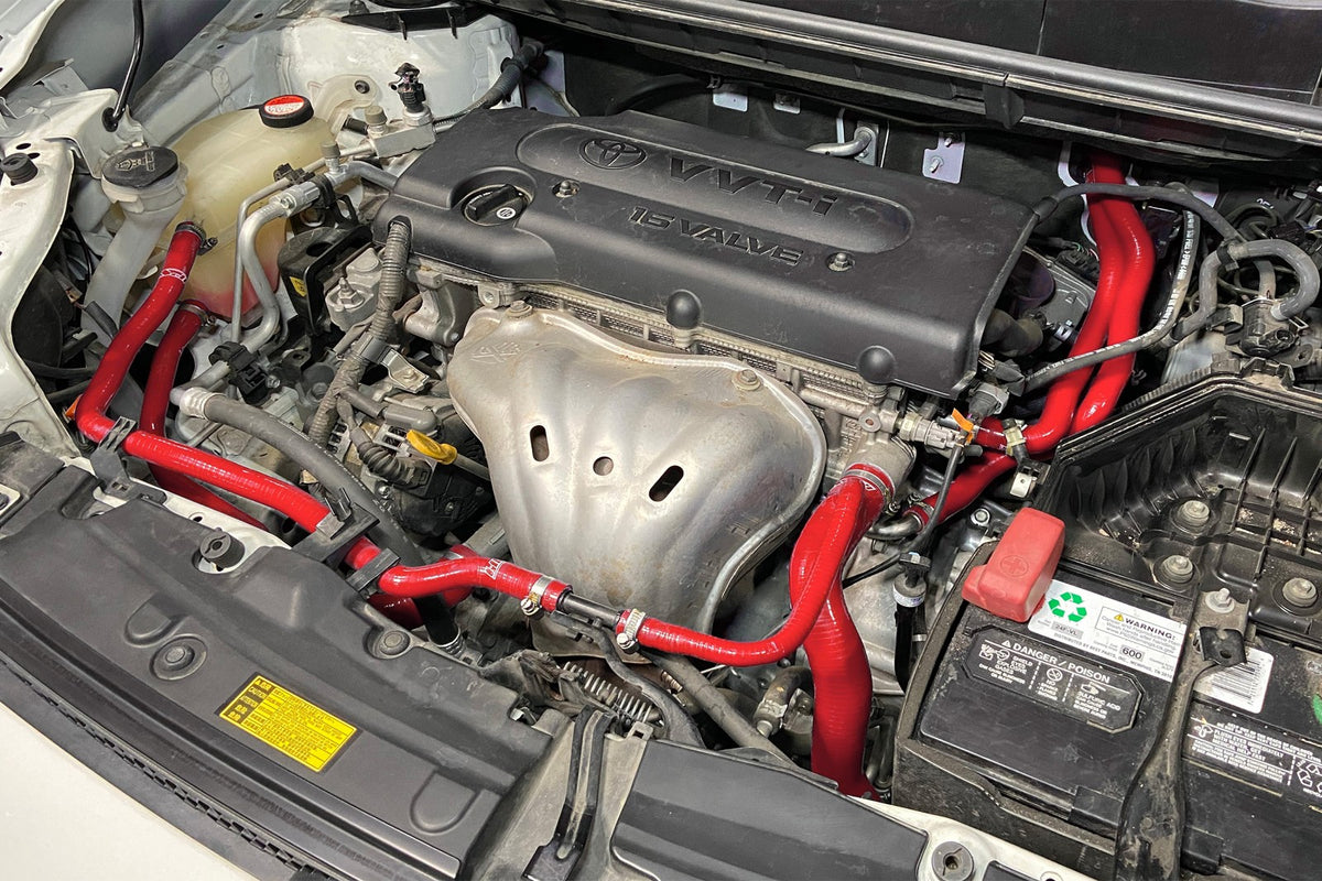 HPS Red 57-2149-RED Radiator+Heater+Expansion Tank Coolant Hose Kit 57-2149-RED