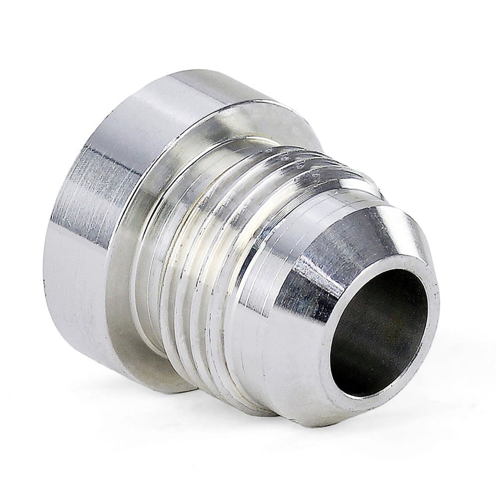 HPS AN Fitting Male Weld On Bung with 37 Degree Flare, AN -12, Silver Aluminum