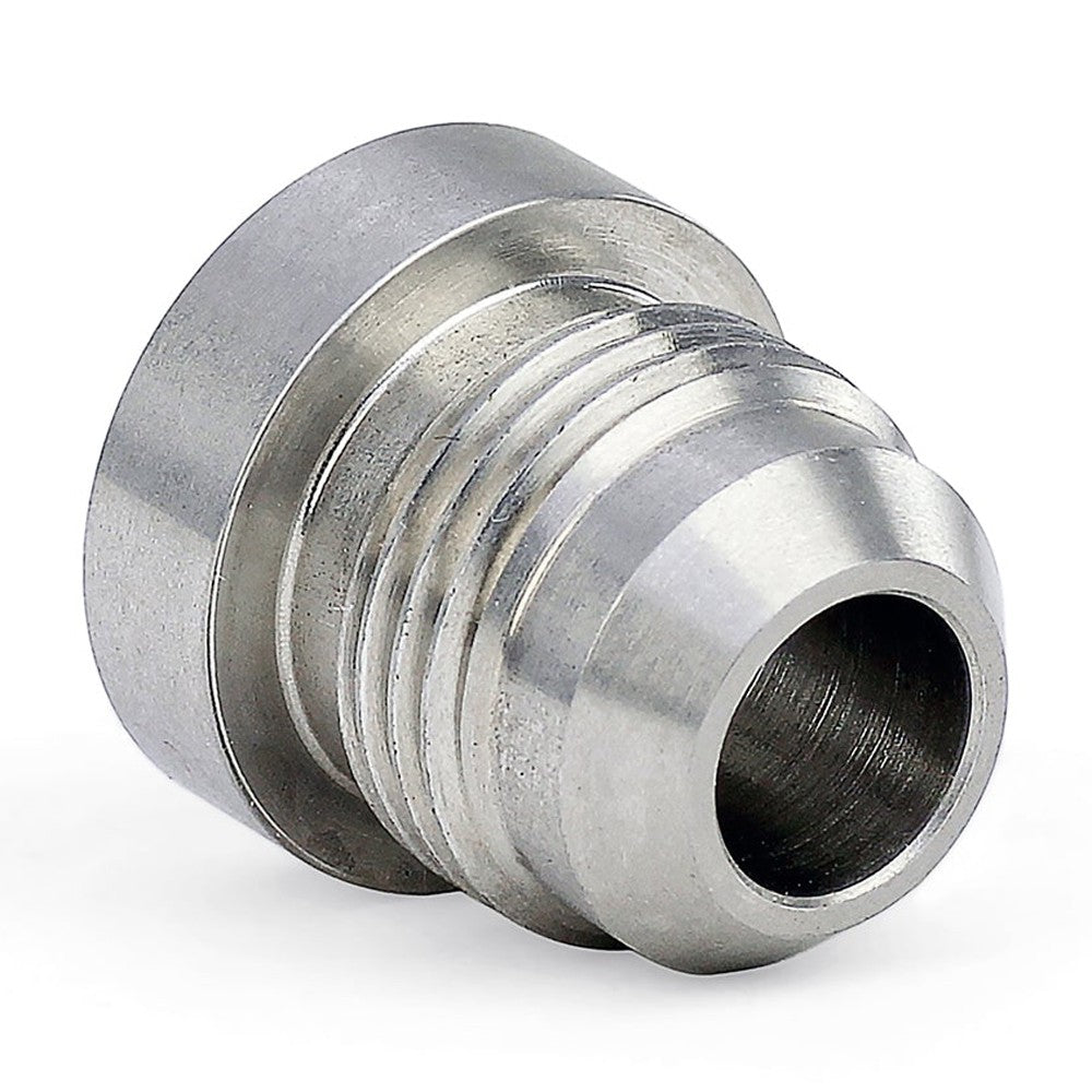 HPS AN Fitting Male Weld On Bung with 37 Degree Flare, AN -3, Silver Stainless Steel