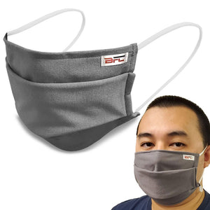 BFC Grey Washable Adult Kid 100% Cotton Face Mask Shield Cover Noise Anti Dust