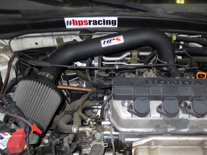 HPS Performance Black Shortram Air Intake for 2001-2005 Honda Civic DX EX LX VI 1.7L-Air Intake Systems-BuildFastCar-827-104WB-1