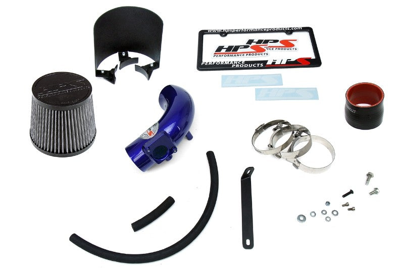 HPS Blue Shortram Air Intake Kit+Heatshield with Filter For 03-09 Mazda Mazda3 2.0L/2.3L-Air Intake Systems-BuildFastCar-827-165BL-1