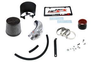 HPS Polish Shortram Air Intake Kit+Heatshield with Filter For 03-09 Mazda Mazda3 2.0L/2.3L-Air Intake Systems-BuildFastCar-827-165P-1