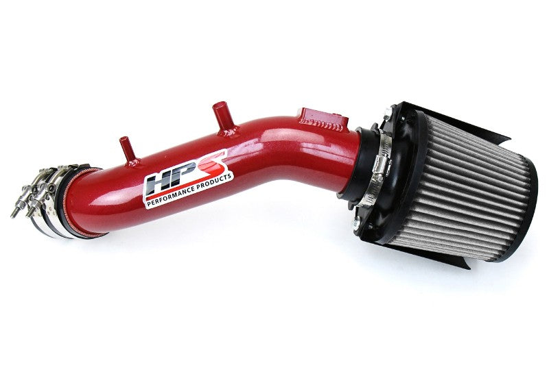 HPS Red Shortram Air Intake+Heatshield with Filter For 03-07 Honda Accord 2.4L-Air Intake Systems-BuildFastCar-827-173R