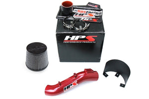 HPS Red Shortram Air Intake+Heatshield with Filter For 03-07 Honda Accord 2.4L-Air Intake Systems-BuildFastCar-827-173R