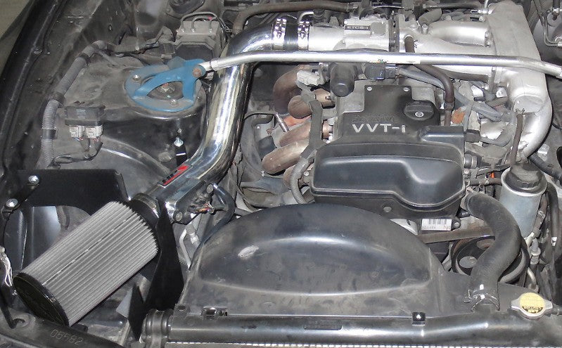 HPS Red Shortram Air Intake+Heatshield+Filter For 97-98 Toyota Supra 3.0L I6-Air Intake Systems-BuildFastCar-827-200R