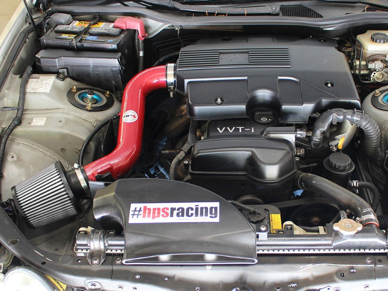 HPS Red Shortram Air Intake+Heatshield with Filter For 01-05 Lexus GS300 3.0L-Air Intake Systems-BuildFastCar-827-260R