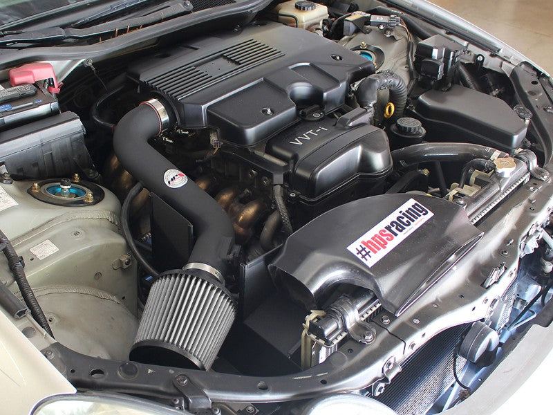 HPS Black Shortram Air Intake+Heatshield with Filter For 01-05 Lexus GS300 3.0L-Air Intake Systems-BuildFastCar-827-260WB
