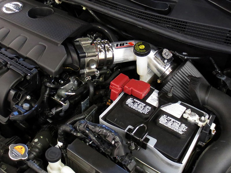 HPS Polish Shortram Air Intake Kit with Filter For 13-17 Nissan Sentra 1.8L
