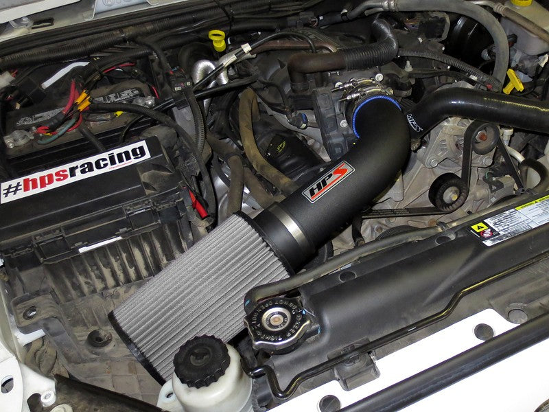 HPS Black Shortram Air Intake with Filter For 07-11 Jeep Wrangler 3.8L V6-Air Intake Systems-BuildFastCar-827-300WB