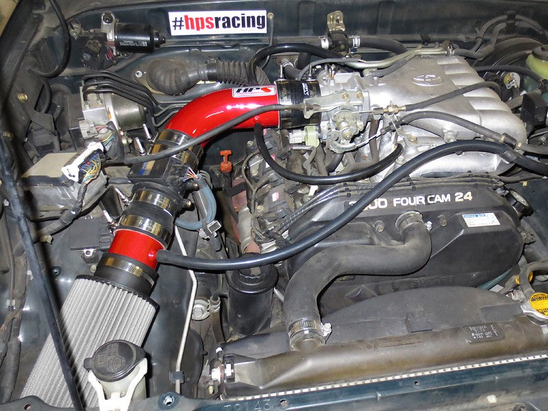 HPS Performance Red Shortram Air Intake for 1996-1998 Toyota 4Runner 3.4L V6-Air Intake Systems-BuildFastCar-827-507R-1