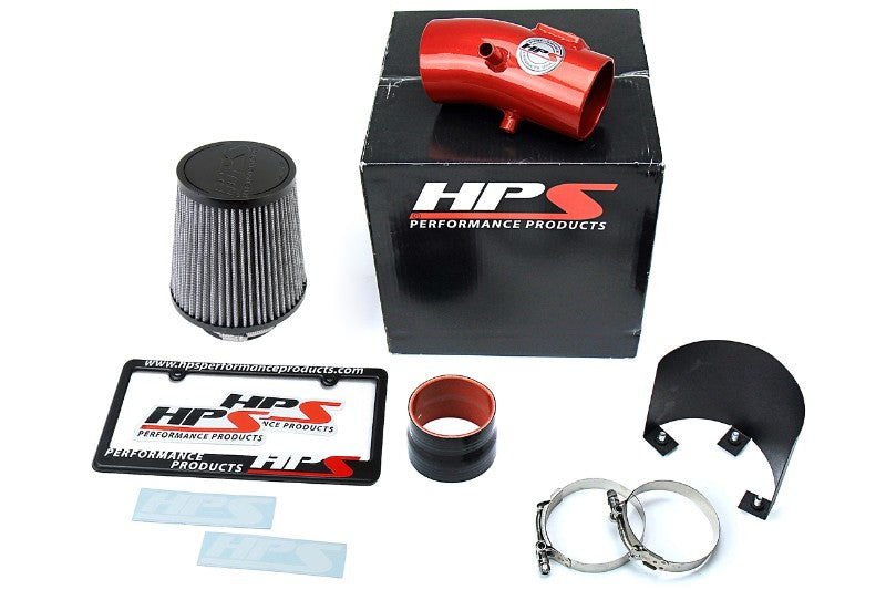 HPS Red Shortram Air Intake+Heatshield+Filter For 09-17 Nissan Maxima V6 3.5L-Air Intake Systems-BuildFastCar-827-533R