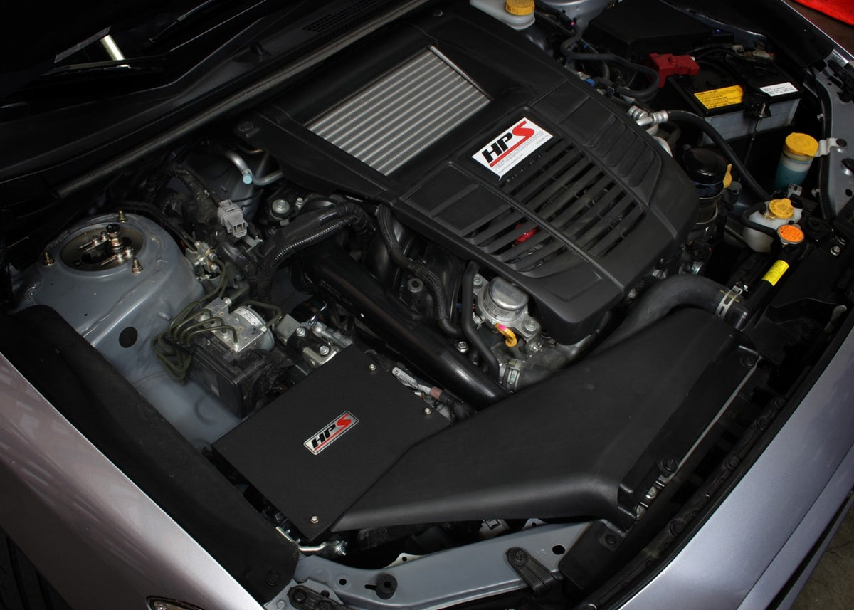 HPS Performance Black Shortram Air Intake for 2015-2017 Subaru WRX 2.0L Turbo-Air Intake Systems-BuildFastCar-827-545WB