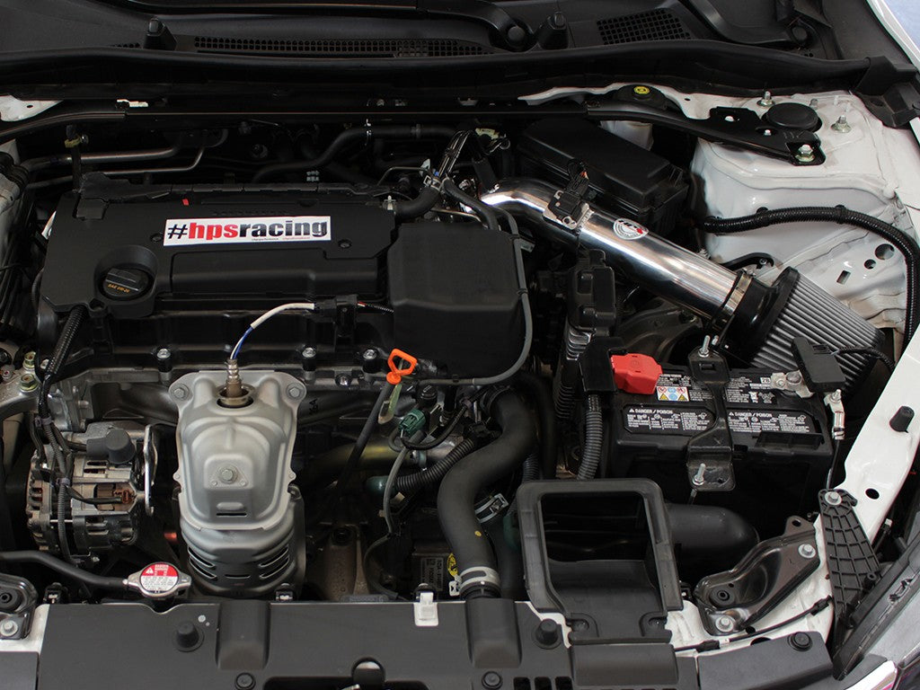 HPS Performance Polish Shortram Air Intake for 2013-2017 Honda Accord 2.4L-Air Intake Systems-BuildFastCar-827-555P