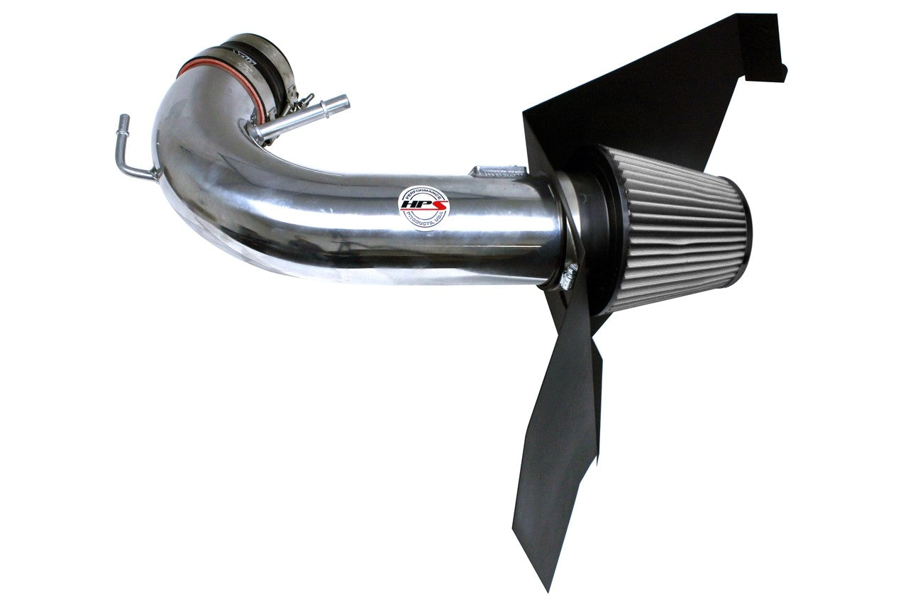 HPS Performance Polish Shortram Air Intake for 2015-2017 Ford Mustang GT V8 5.0L-Air Intake Systems-BuildFastCar-827-556P