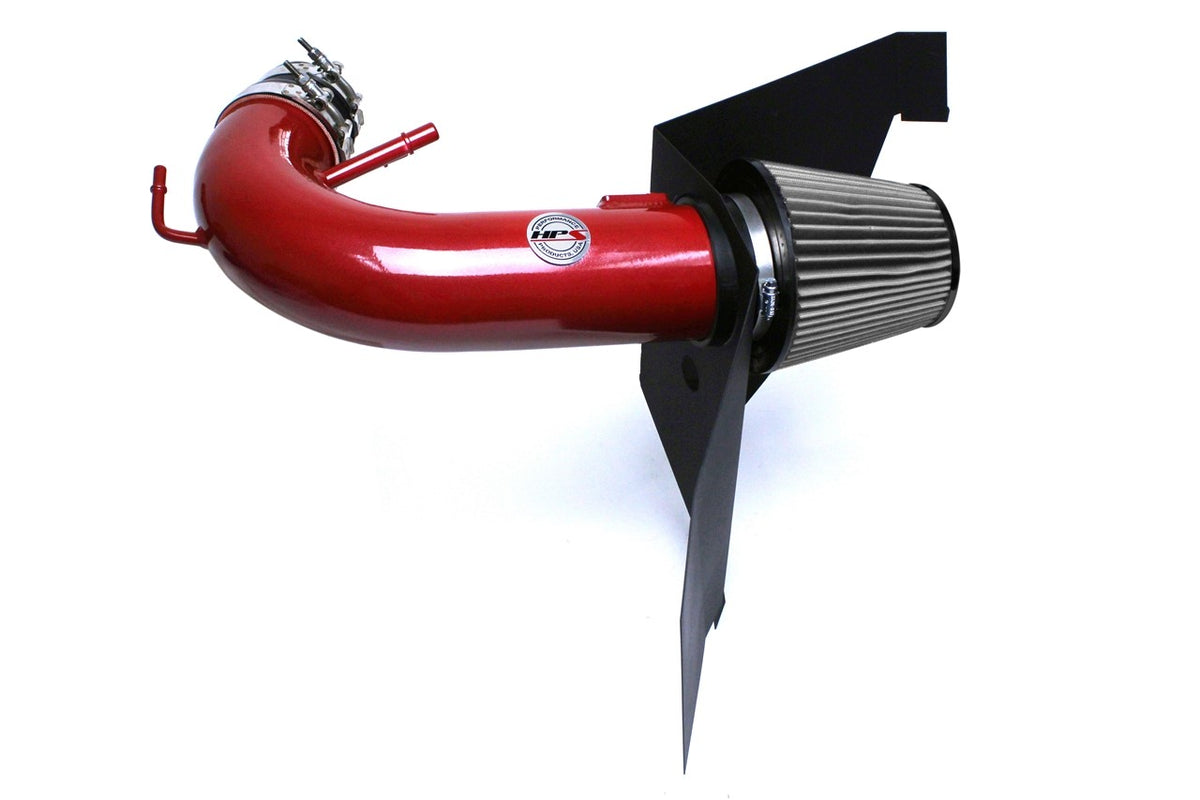 HPS Performance Red Shortram Air Intake for 2015-2017 Ford Mustang GT V8 5.0L-Air Intake Systems-BuildFastCar-827-556R