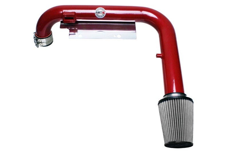 HPS Red Shortram Air Intake+Heatshield with Filter For 06-08 Volkswagen EOS 2.0T AT-Air Intake Systems-BuildFastCar-827-564R-1