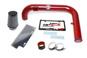 HPS Red Shortram Air Intake+Heatshield with Filter For 06-08 Volkswagen EOS 2.0T AT-Air Intake Systems-BuildFastCar-827-564R-1