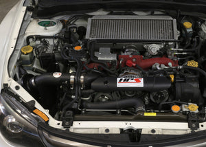 HPS Performance Black Shortram Air Intake for 2008-2014 Subaru WRX STI 2.5L Turbo-Air Intake Systems-BuildFastCar-827-566WB-1