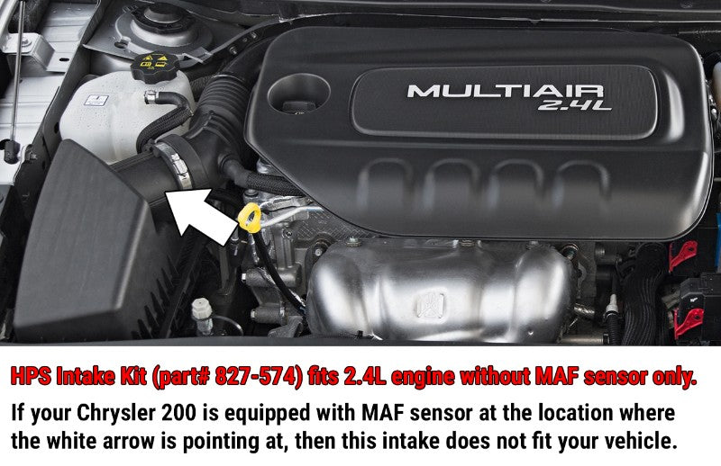 HPS Polish Shortram Air Intake+Heatshield with Filter For 15-17 Chrysler 0 2.4L-Air Intake Systems-BuildFastCar-827-574P