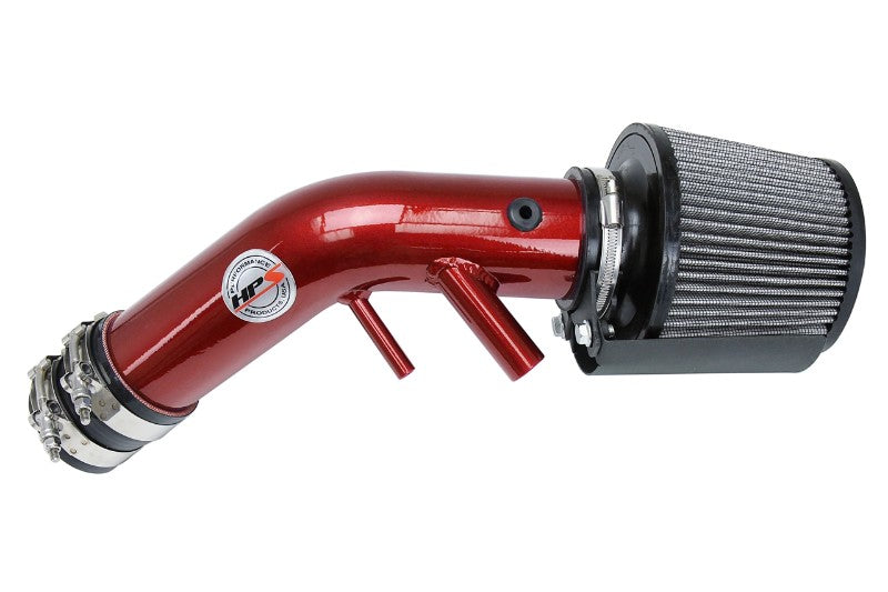 HPS Red Shortram Air Intake+Heatshield with Filter For 16-17 Kia Optima LX 1.6L-Air Intake Systems-BuildFastCar-827-594R-1