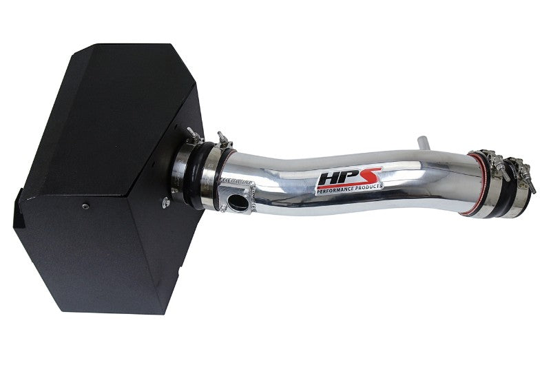 HPS Polish Shortram Air Intake+Heatshield with Filter For 16-19 Toyota Tacoma-Air Intake Systems-BuildFastCar-827-595P