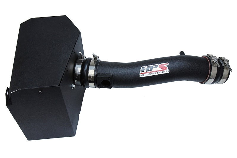 HPS Black Shortram Air Intake+Heatshield with Filter For 16-19 Toyota Tacoma-Air Intake Systems-BuildFastCar-827-595WB
