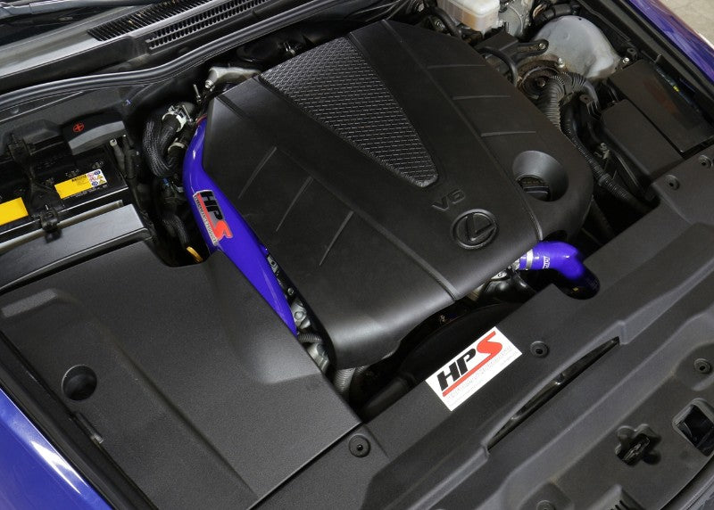 HPS Blue Shortram Air Intake+Heatshield with Filter For 06-13 Lexus IS350-Air Intake Systems-BuildFastCar-827-597BL-1