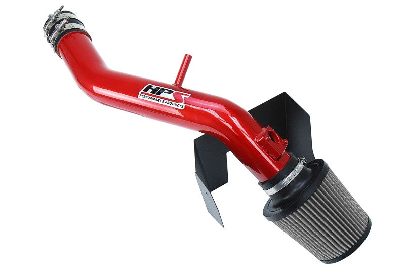 HPS Red Shortram Air Intake+Heatshield with Filter For 06-13 Lexus IS350 3.5L V6-Air Intake Systems-BuildFastCar-827-597R-1