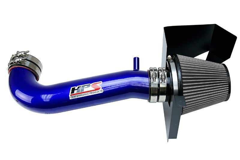 HPS Blue Shortram Air Intake Kit+Heatshield with Filter For 11-17 Dodge Charger-Air Intake Systems-BuildFastCar-827-600BL-1