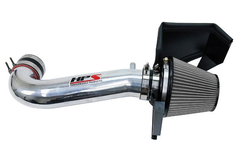 HPS Polish Shortram Air Intake Kit+Heatshield with Filter For 11-17 Dodge Charger-Air Intake Systems-BuildFastCar-827-600P-1