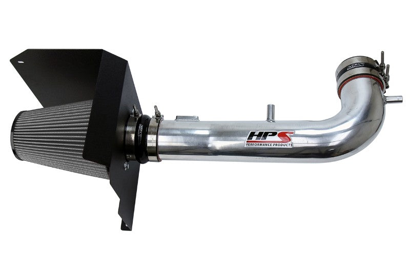 HPS Polish Shortram Air Intake Kit+Heatshield with Filter For 15-18 Chevrolet Suburban 1500 827-603P