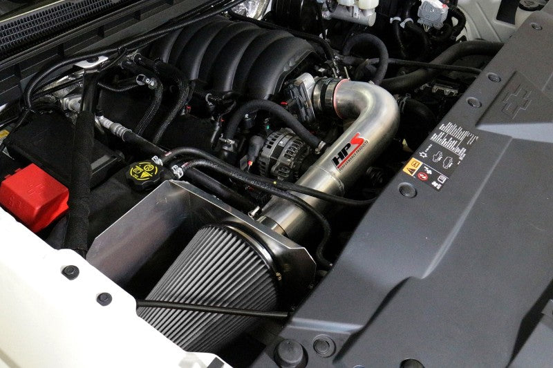 HPS Red Shortram Air Intake Kit+Heatshield with Filter For 15-18 Chevrolet Suburban 1500 827-603R