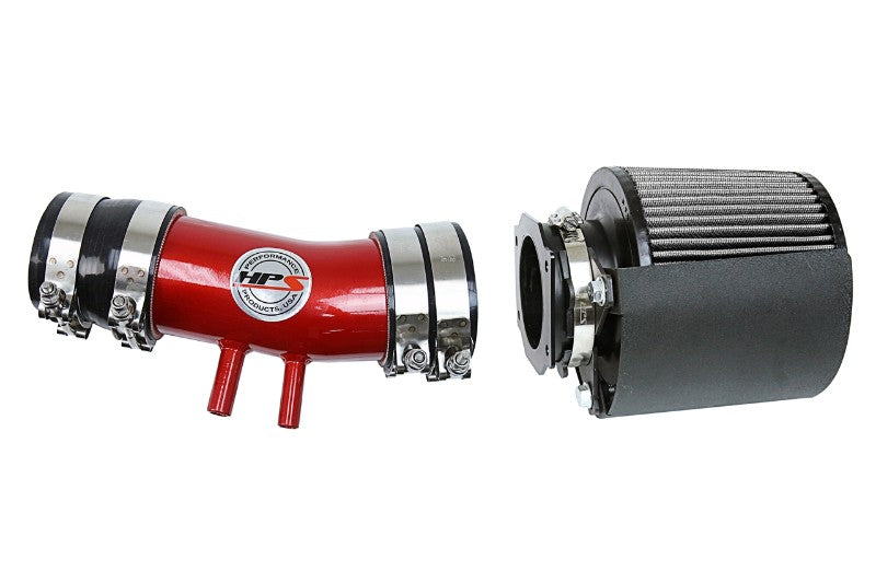 HPS Red Shortram Air Intake+Heatshield+Filter For 99-04 Nissan Frontier 3.3L V6-Air Intake Systems-BuildFastCar-827-604R-1