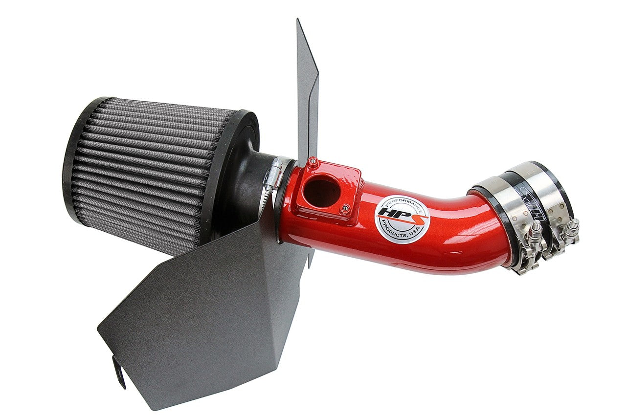 HPS Performance Red Shortram Air Intake for 2006-2007 Subaru WRX 2.5L Turbo-Air Intake Systems-BuildFastCar-827-606R-1