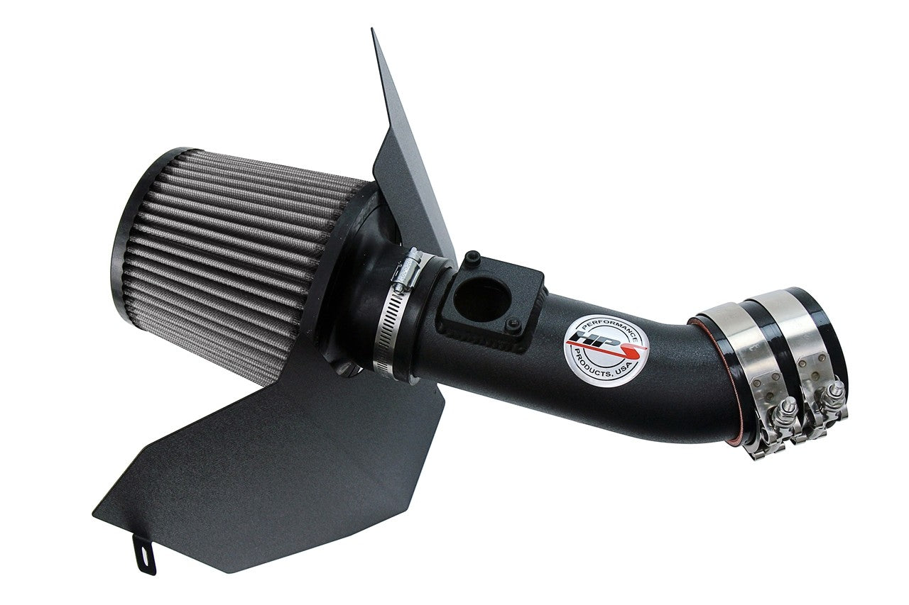 HPS Performance Black Shortram Air Intake for 2006-2007 Subaru WRX 2.5L Turbo-Air Intake Systems-BuildFastCar-827-606WB-1