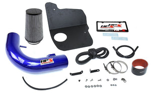 HPS Blue Shortram Air Intake+Heatshield with Filter For 10-15 Chevy Camaro SS-Air Intake Systems-BuildFastCar-827-607BL