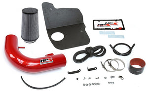 HPS Red Shortram Air Intake+Heatshield with Filter For 10-15 Chevy Camaro SS-Air Intake Systems-BuildFastCar-827-607R