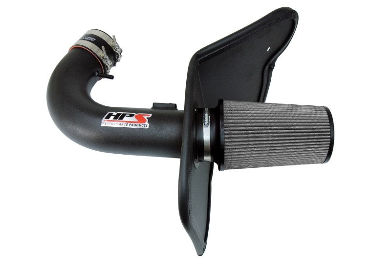 HPS Black Shortram Air Intake+Heatshield with Filter For 10-15 Chevy Camaro SS-Air Intake Systems-BuildFastCar-827-607WB