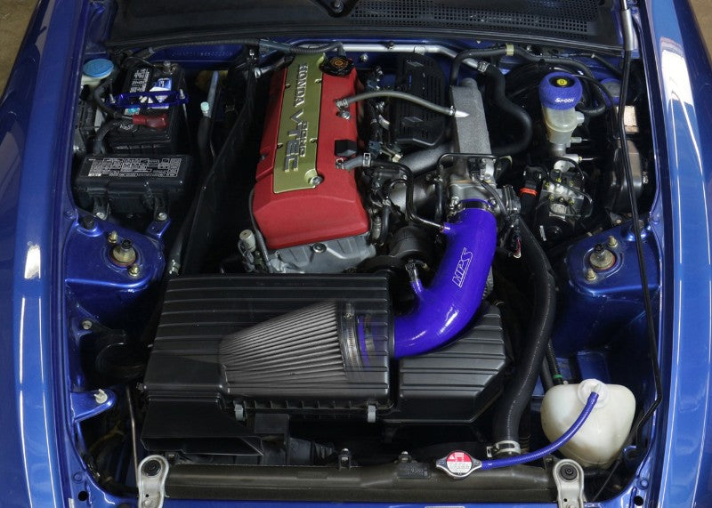 HPS Black Silicone ReinForced Intake Hose For 06-09 Honda S2000 AP2 2.2L F22-Air Intake Systems-BuildFastCar-827-610WB