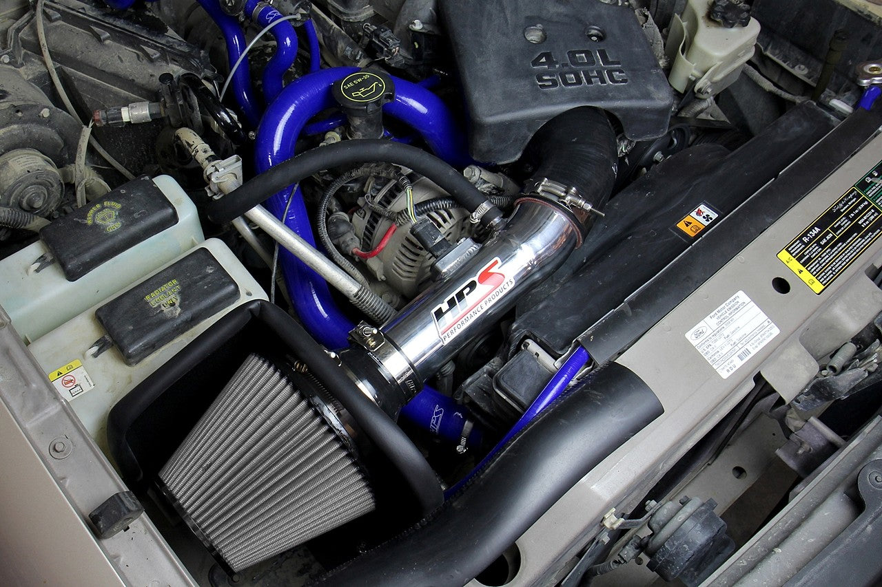 HPS Performance Red Shortram Air Intake for 2004-2011 Ford Ranger 4.0L V6-Air Intake Systems-BuildFastCar-827-611R-1