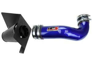 HPS Blue Shortram Air Intake+Heatshield with Filter For 07-09 Cadillac Escalade-Air Intake Systems-BuildFastCar-827-622BL-1