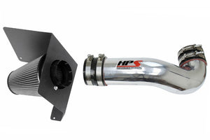 HPS Polish Shortram Air Intake+Heatshield+Filter For 07-09 Cadillac Escalade-Air Intake Systems-BuildFastCar-827-622P-1