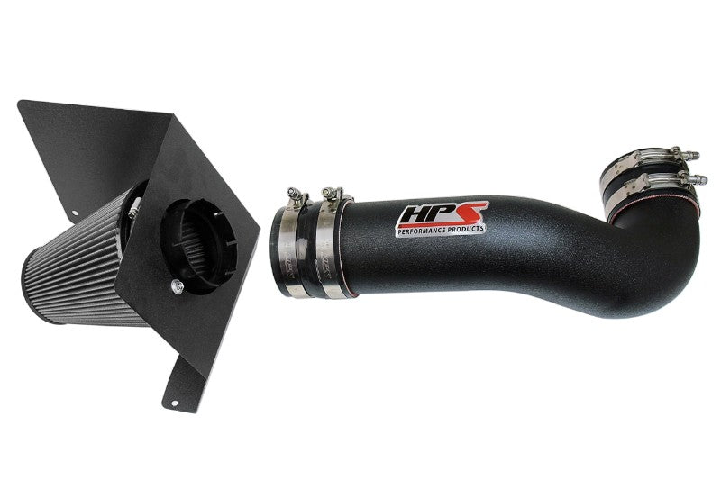 HPS Black Shortram Air Intake+Heatshield with Filter For 07-09 Cadillac Escalade-Air Intake Systems-BuildFastCar-827-622WB-1