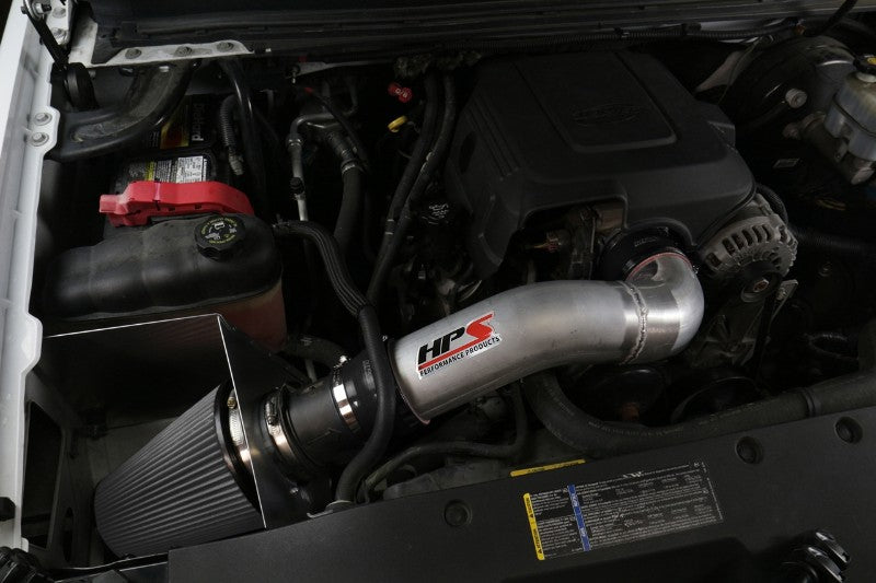 HPS Red Shortram Air Intake+Heatshield with Filter For 07-09 Cadillac Escalade-Air Intake Systems-BuildFastCar-827-622R-1