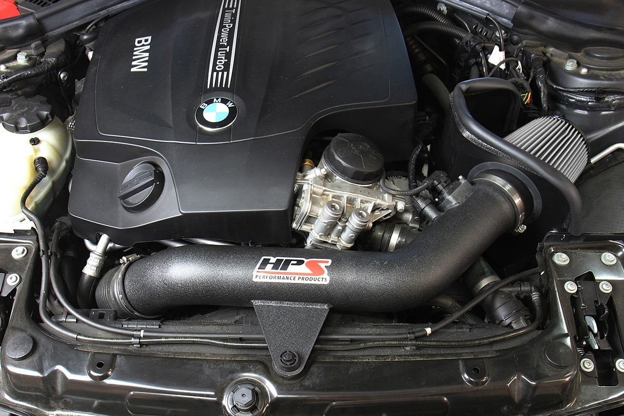 HPS Performance Blue Shortram Air Intake for 2013-2015 BMW 335i 335ix F31 F34 3.0L Turbo N55-Air Intake Systems-BuildFastCar-827-625BL-1