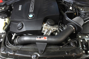 HPS Performance Black Shortram Air Intake for 2013-2015 BMW 335i 335ix F31 F34 3.0L Turbo N55-Air Intake Systems-BuildFastCar-827-625WB-1