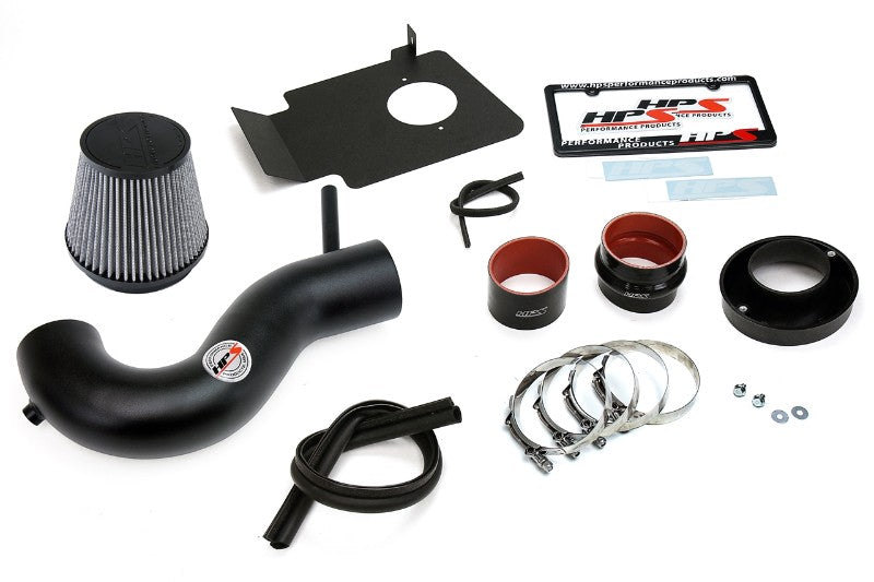 HPS Black Shortram Air Intake+Heatshield+Filter For 06-10 Dodge Charger 5.7L V8-Air Intake Systems-BuildFastCar-827-627WB-1