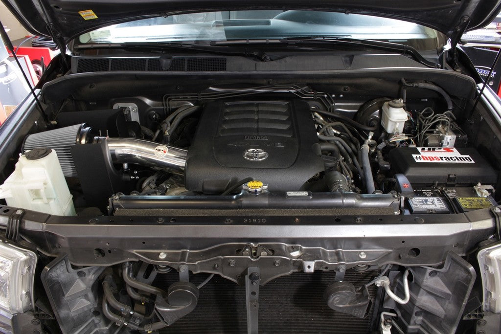 HPS Performance Polish Shortram Air Intake for 2007-2011 Toyota Tundra 5.7L V8-Air Intake Systems-BuildFastCar-827-629P-1